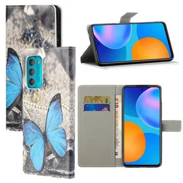 Style Series Motorola Moto G42 Wallet Case - Blue Butterfly