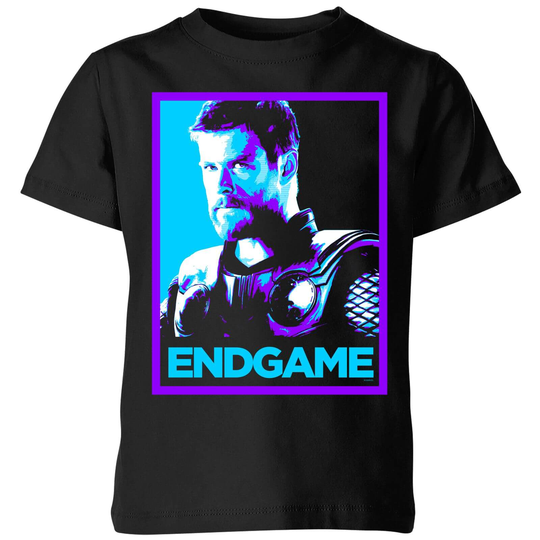 Avengers Endgame Thor Poster Kids' T-Shirt - Black - 3-4 Years
