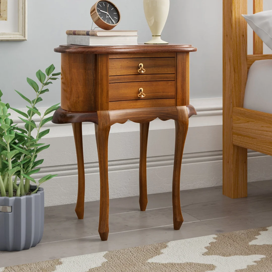 Angela 2 Drawer Bedside Table