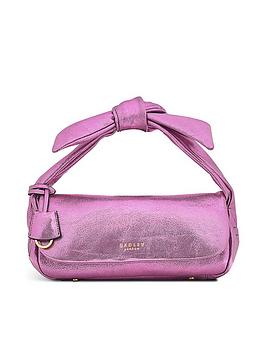 Radley Cranwell Close &Ndash; Metallic Small Flapover Grab - Metallic Pink