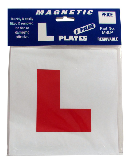 L Plates - Magnetic - Pair- CASTLE PROMOTIONS- MSLP