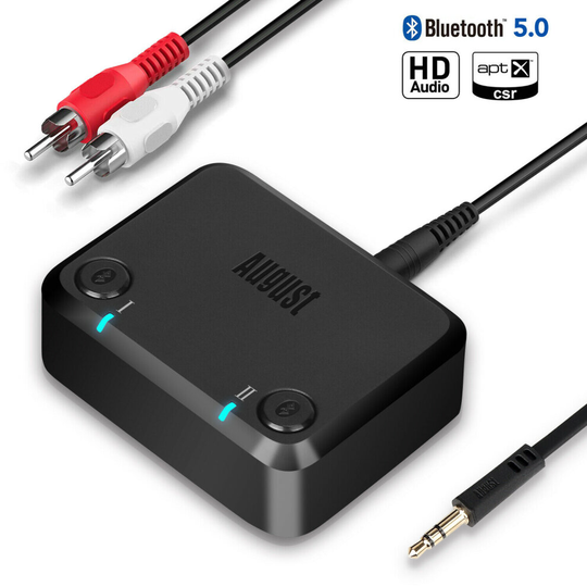 Dual Bluetooth V5.0 Headphone Transmitter Adapter for TV aptX HD August MR270-HD