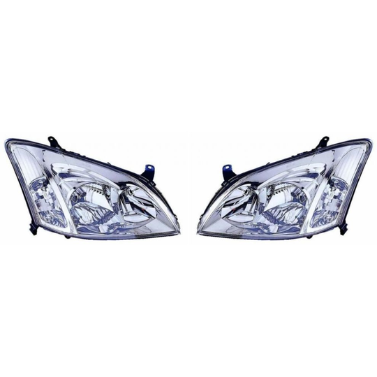 Toyota Corolla Mk5 Hatchback 2002-2004 Headlights Headlamps 1 Pair O/S & N/S