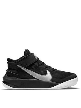 Nike Team Hustle D 10 Kids Flyease Trainers - Black/Silver