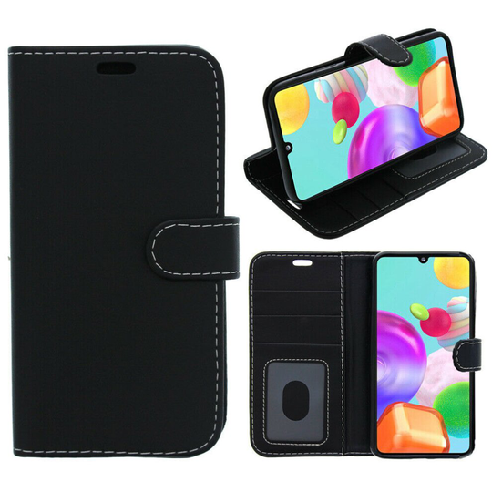 (BLACK) Fonejacket For Samsung Galaxy S22 5G Phone Case, Cover, Flip Wallet, Folio, Leather /Gel