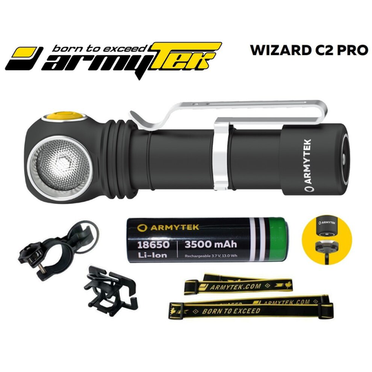 Armytek Wizard C2 Pro White Magnet USB Cree LED 2500LM Headlight