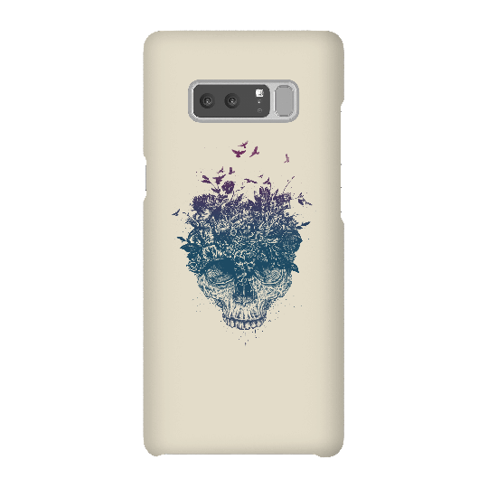 Balazs Solti Skulls And Flowers Phone Case for iPhone and Android - Samsung Note 8 - Snap Case - Matte
