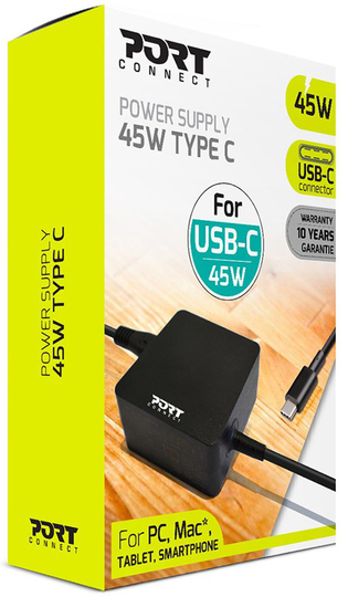Port Connect 45W Type C UK Power Supply