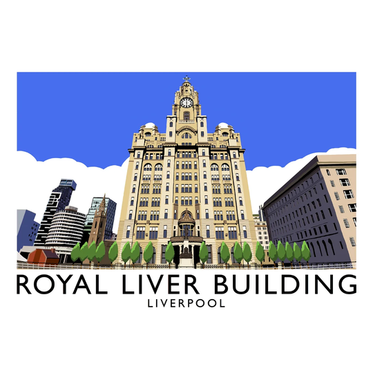 'Royal Liver Building' by Richard O'Neal - Graphic Art Print on Paper