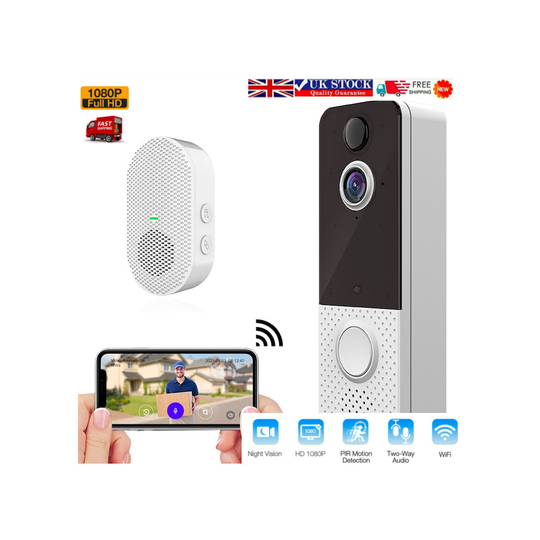 Video Doorbell Camera, Wireless Door Bell with Chime, Motion Detection