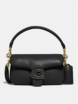Coach Pillow Tabby 18 Leather Shoulder Bag - Black