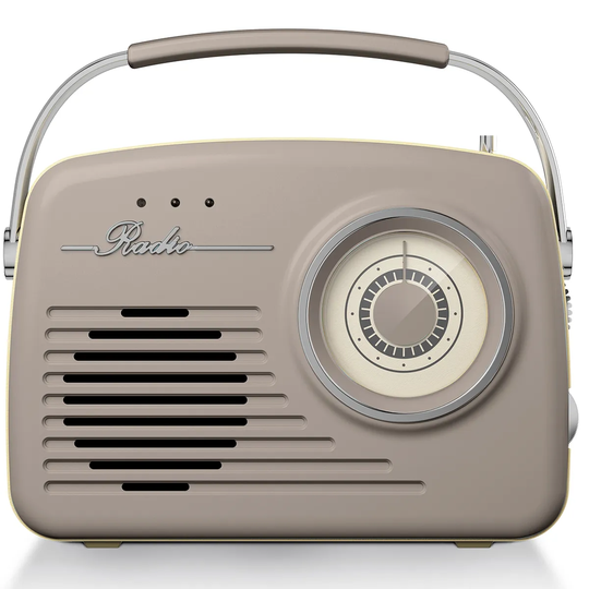 Akai AM/FM Vintage Radio - Taupe