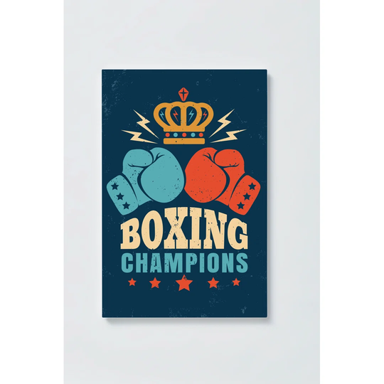 Boxing Motif Magnetic Wall Mounted Cork Board