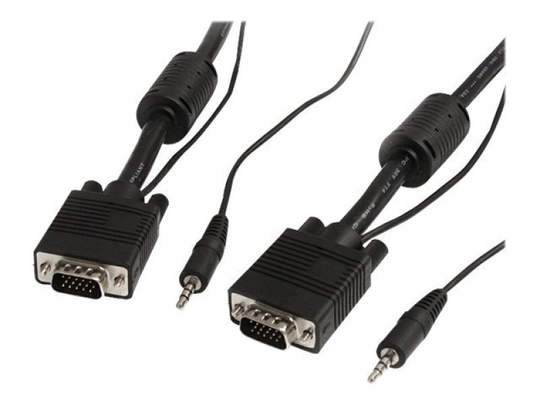 5m Coax High Resolution Monitor VGA Video Cable with Audio HD15 M/M