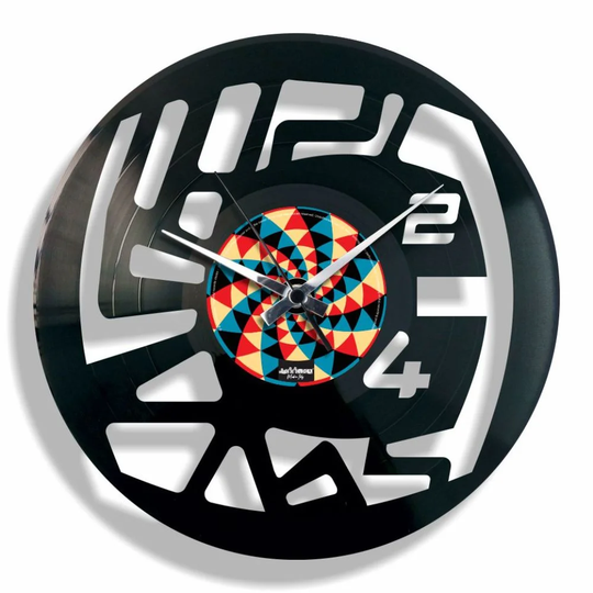 Vinyl with Numbers 30cm Silent Wall Clock