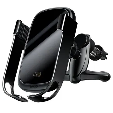 Baseus Rock-Solid Car Holder / Qi Wireless Charger - 4-6.5 - Black