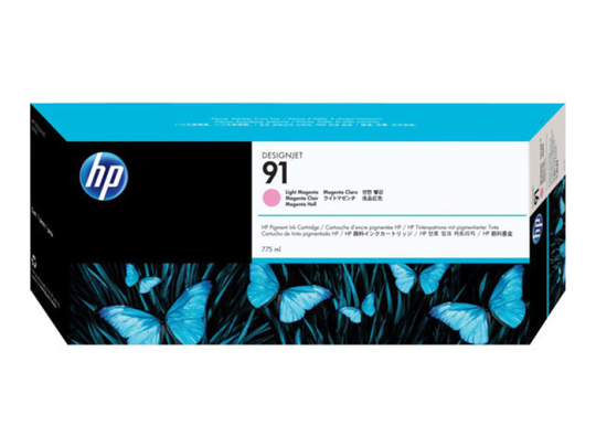 HP 91 Light Magenta Original Ink Cartridge - Standard Yield 775ml - C9471A