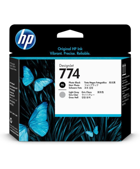 HP 774 Photo Black/Light Gray Printhead - P2W00A