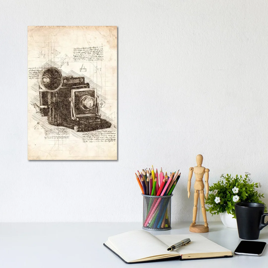 Old Camera by Cornel Vlad - Graphic Art Print on Canvas