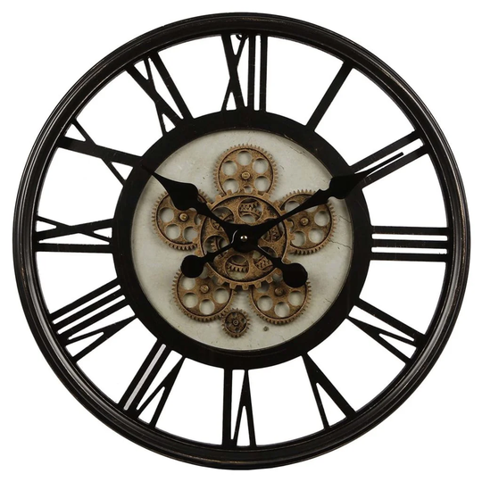Gifts Amsterdam Wall Clock Radar Open Round Black 54.5cm