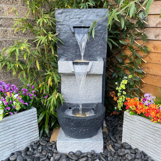 (Electric, Feature with Algae Tablets and Protective Cover) 2 Fall Cascade Water Feature