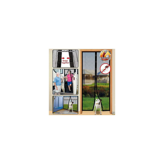 Magnetic Magic Door Mesh Bug Fly Insect Mosquito Screen Fastening Black Curtain