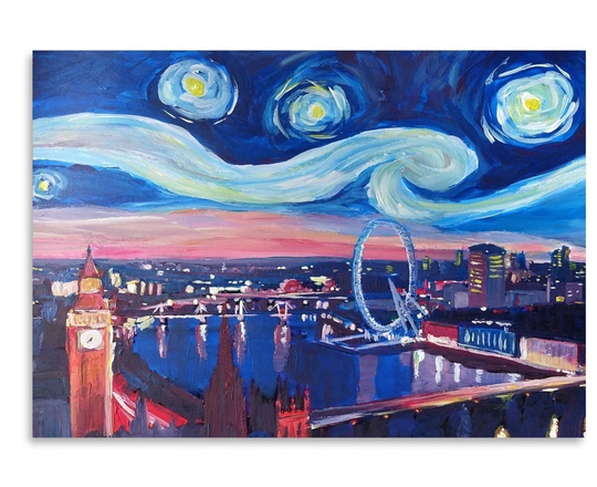 Starry Night in London Painting