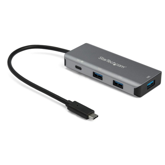 Startech 4 Port USB C Hub (10Gbps) to 3x USB-A & 1x USB-C - 100W Power Delivery Passthrough Charging - Portable USB 3.1 Gen 2/USB 3.2 Gen 2 Type C Laptop Adapter - Works w/ TB3
