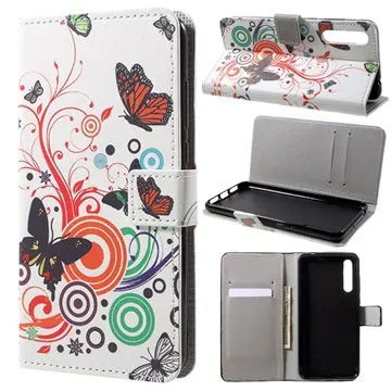 Style Series Huawei P20 Pro Wallet Case - Butterflies / Circles