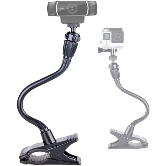 Smatree® Adjustable JAWS Flex Clamp Mount with 13.4 inch Gooseneck Extension for GoPro Hero 2018/Hero7/Hero6, 5.4, 3+, 3, Session/for Compact Cameras