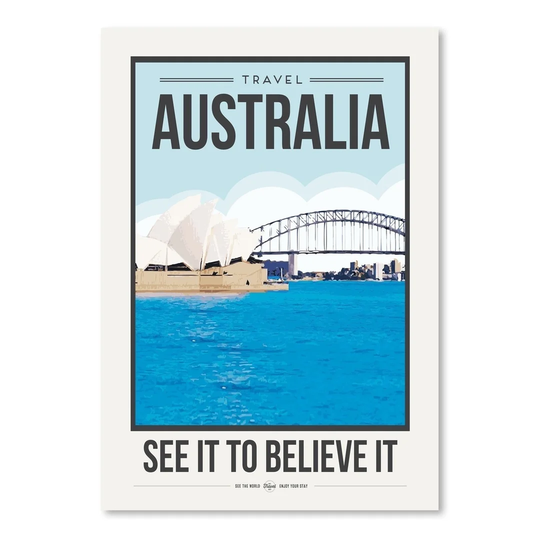 'Travel Poster Australia' by Brooke Witt Vintage Advertisement