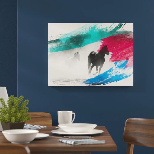 'Wild Running Horses' Graphic Art Print Poster