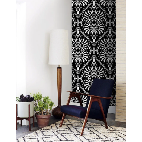 Asie Luxury Old Fashioned Damask Ornament Wallpaper