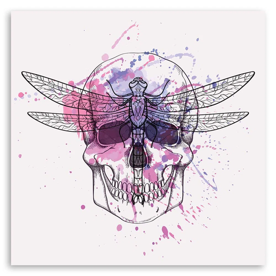Canvas Print Skull Purple