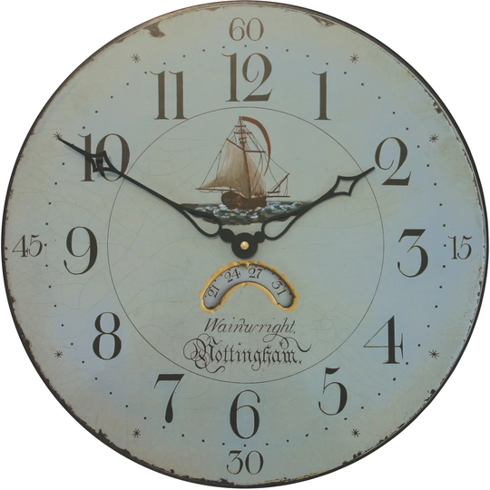 36cm Face with Ship Motif Wall Clock