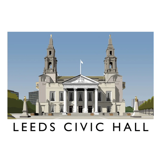 Leeds Civic Hall 2 by Richard O'Neil - Graphic Art Print on Paper