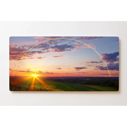Backlight Motif Wall Picture Sunrise Meadow Magnetic Cork Board