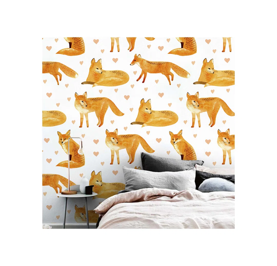 Jentry Fox Woodlanimals Boy Room Animal Wallpaper