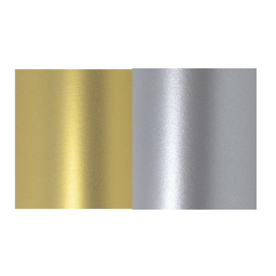 20 Sheets A4 Paper Real Silver and Real Gold Pearlescent Shimmer Paper Double Sided 120gsm Suitable for Inkjet and Laser printers