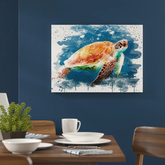 'Sea Turtle' Graphic Art Print Poster