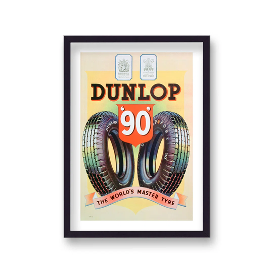 Vintage Advertising Print Dunlop 90 Tyres