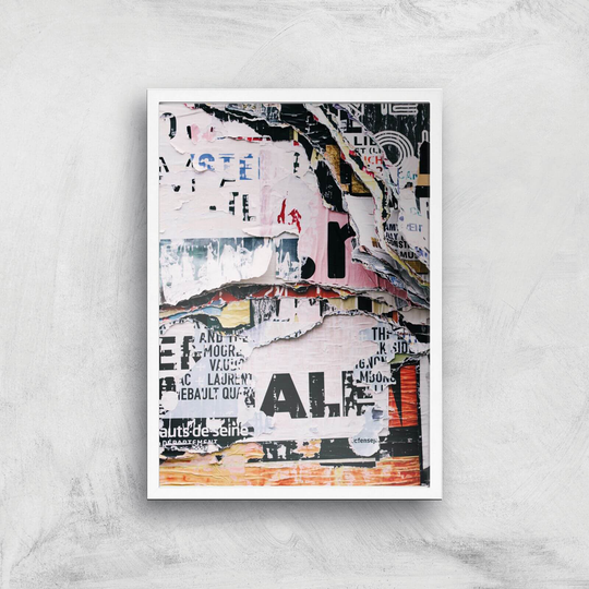 Post No Bills Giclee Art Print - A2 - White Frame