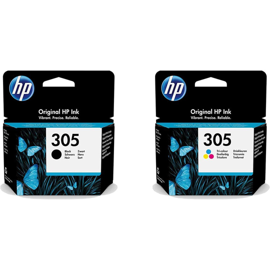 Multipack of 2 Black and Colour Ink Cartridges for HP Envy 6010 6020 6022 Printer - Full Ink