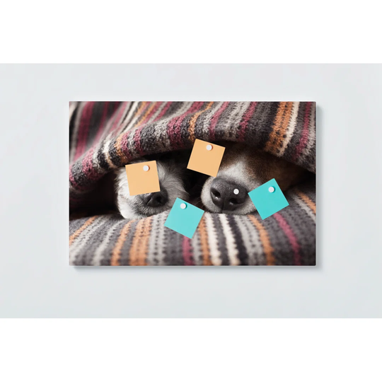 Dog Motif Magnetic Wall Mounted Cork Board