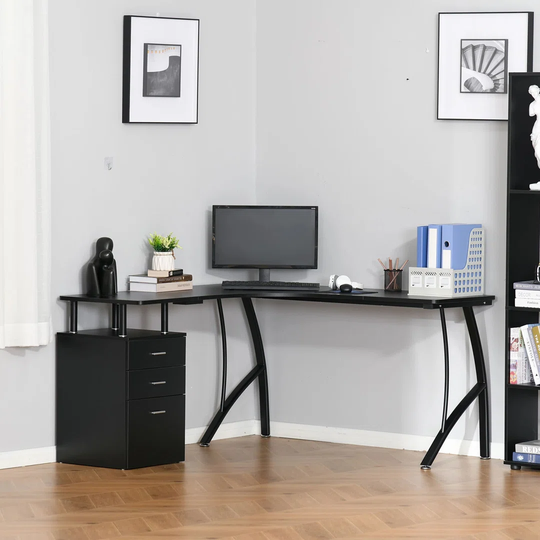 Ajith 143.5Cm W L-Shape Computer Desk