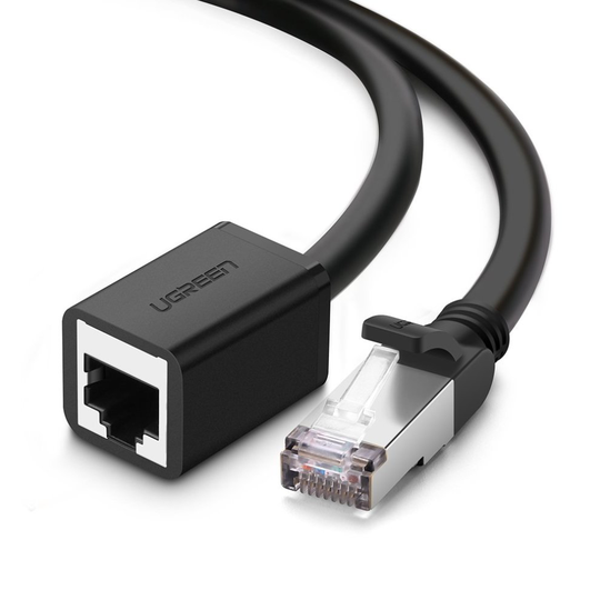 UGREEN 11278 Ethernet Extension Cable, 0.5m Cat6 RJ45 Network Lead Shielded Male to Female Patch Cord Connector