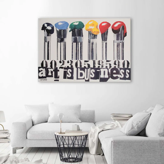 Canvas Print Abstract Colourful Brush