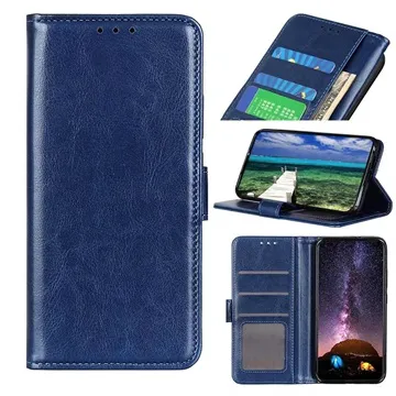Motorola Edge (2021) Wallet Case with Magnetic Closure - Blue