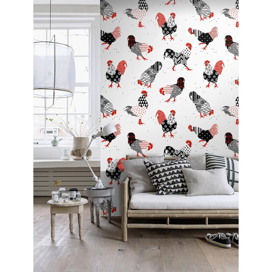 Walllpaper Roll 360X250cm Wallpaper Material With Print Mural Decoration Kitchen Livingroom Bedroom - Roosters