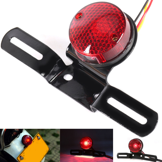 Stop Red Light License Plate Rear Motorcycle Tail Brake Stop Red